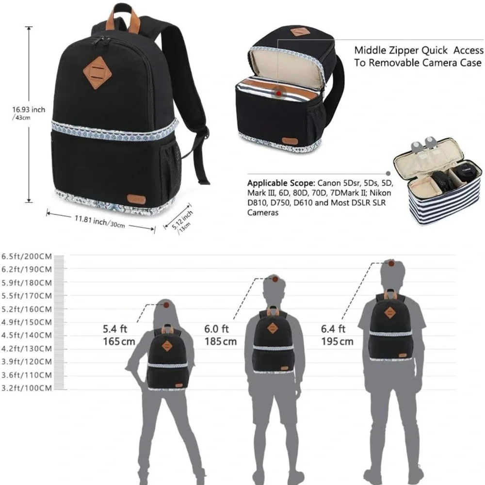 Canvas camera case/laptop bag backpack